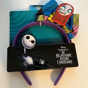 NWT Nightmare Before Christmas lot!headband,earrings,chocker necklace & hair bow